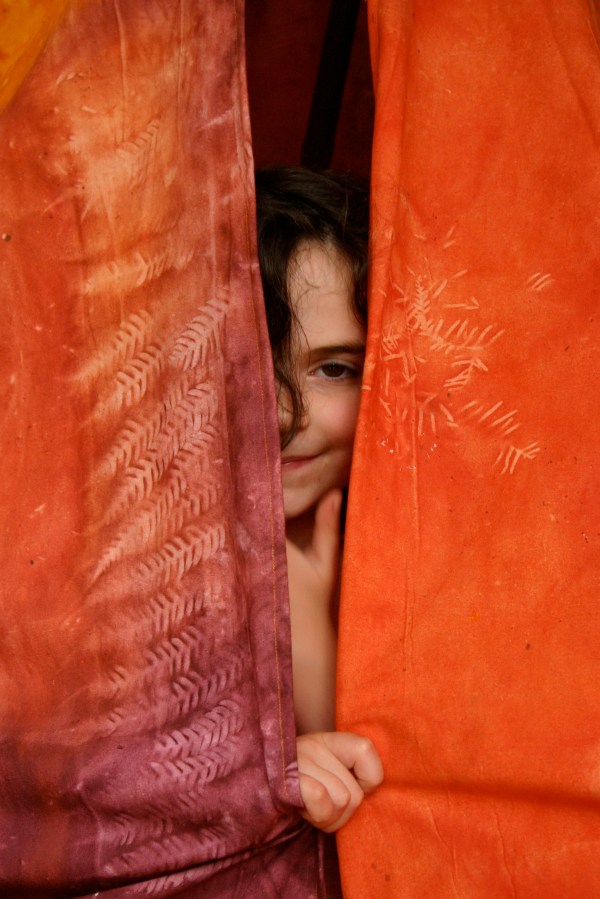 teepee making, painting and printing Mt Nebo State School